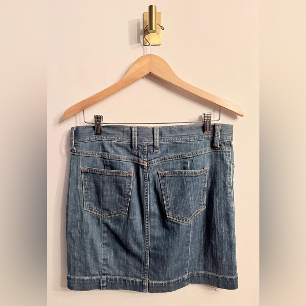 Gap Denim Mini Skirt y2k 2006 vintage Medium Wash Stretch Size 6 EUC - Picture 5 of 7